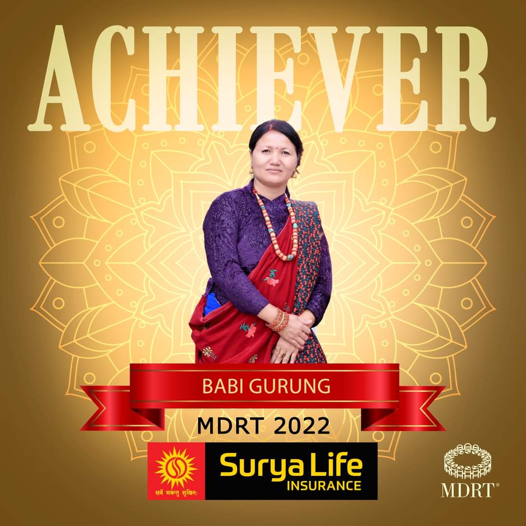 तीन महिनामै एमडिआरटी बनेकी बबी गुरुङको नजरमा ‘अभिकर्ता पेशा समाज सेवाकै पाटो’