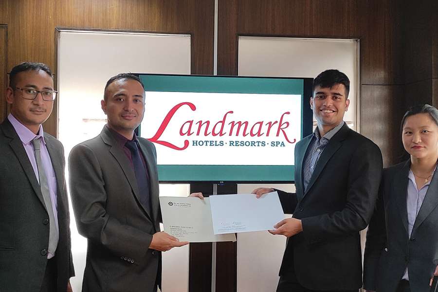 बैंक अफ काठमाण्डूका ग्राहकले ल्याण्डमार्क होटलमा १२.५% छुट पाउने