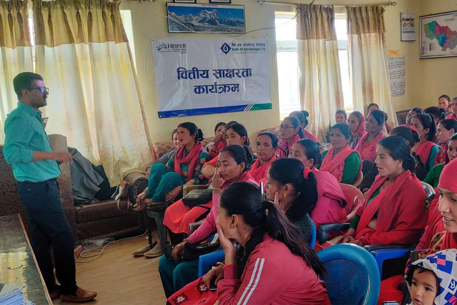 हेफर नेपालको सहकार्यमा बैंक अफ काठमाण्डूद्वारा वित्तीय साक्षरता कार्यक्रम सम्पन्न