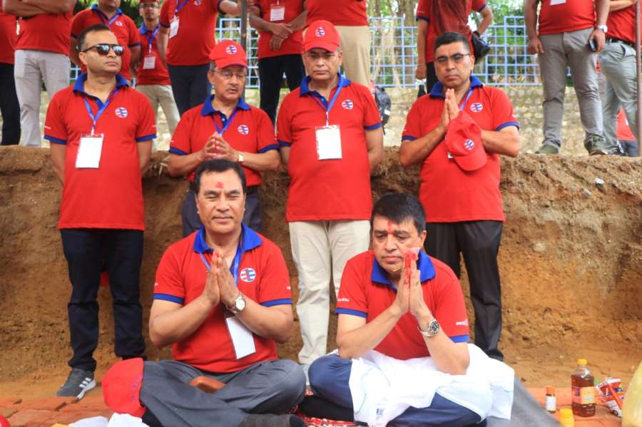 ग्लोबल आइएमई बैंकको भरतपुरस्थित कार्यालय भवनको शिलान्यास