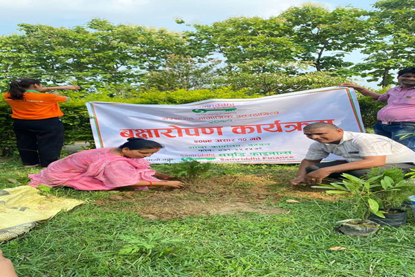 समृद्धि फाइनान्सद्धारा बुटवलमा वृक्षारोपण कार्यक्रम सम्पन्न