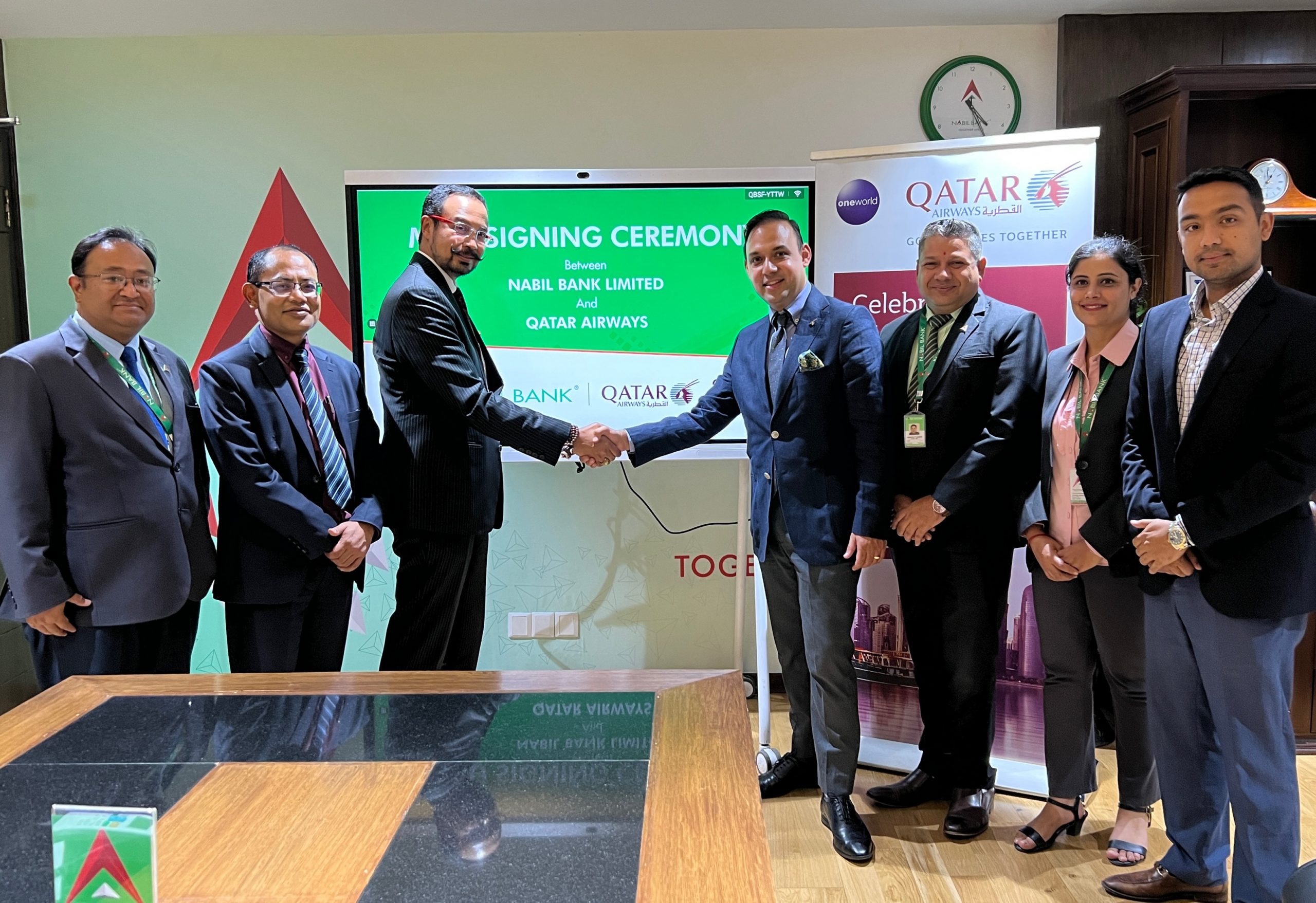 नबिलले कार्ड प्रयोगकर्तालाई विशेष सुविधा प्रदान गर्ने, सम्झौता गर्यो कतारएयरवेजसँग