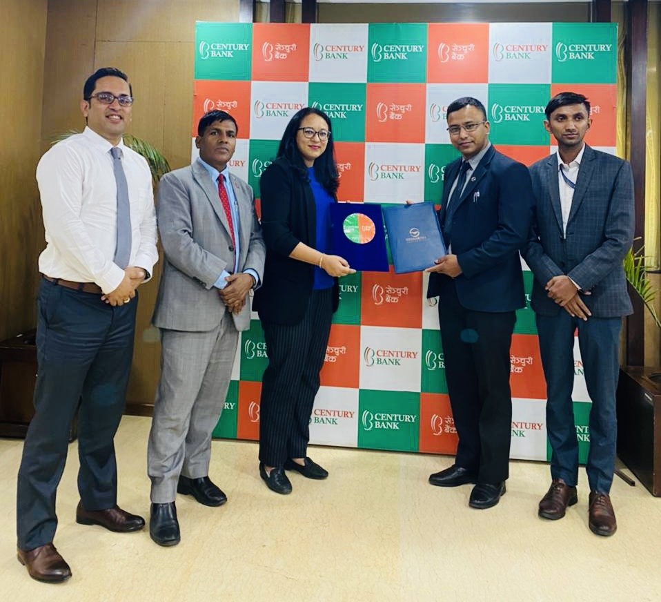 सेञ्चुरी कमर्सियल बैंक र सिद्धार्थ बिजनेश ग्रुप अफ हस्पिटालिटी बीच सम्झौता