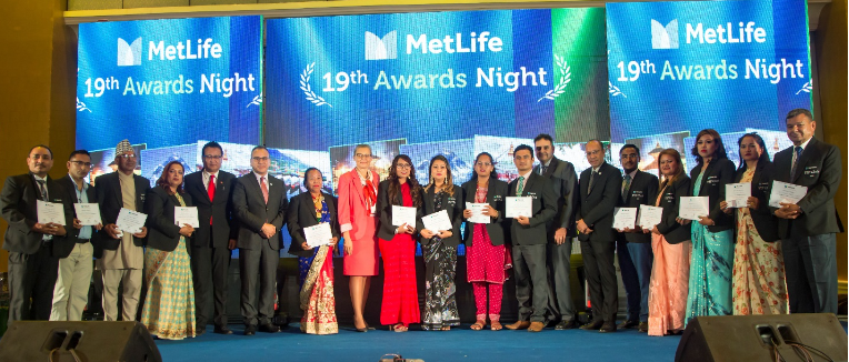 मेटलाइफ नेपालद्वारा उत्कृष्ट प्रतिनिधिहरु सम्मानित