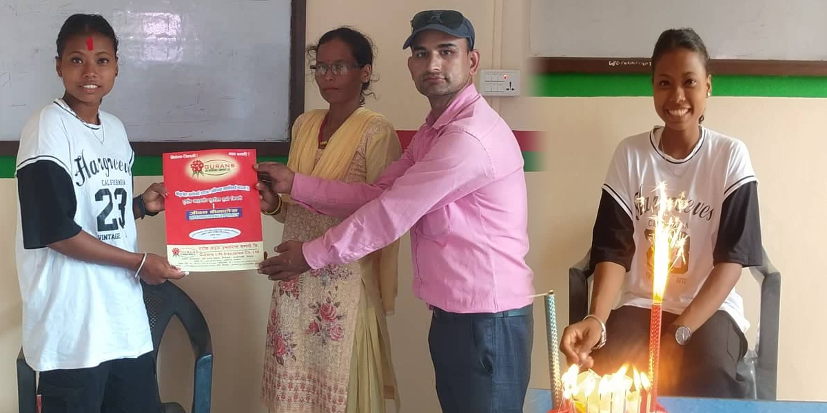 छोरीको जन्मदिनमा चौधरीले दिइन् १० लाखको बीमा पोलिसी उपहार