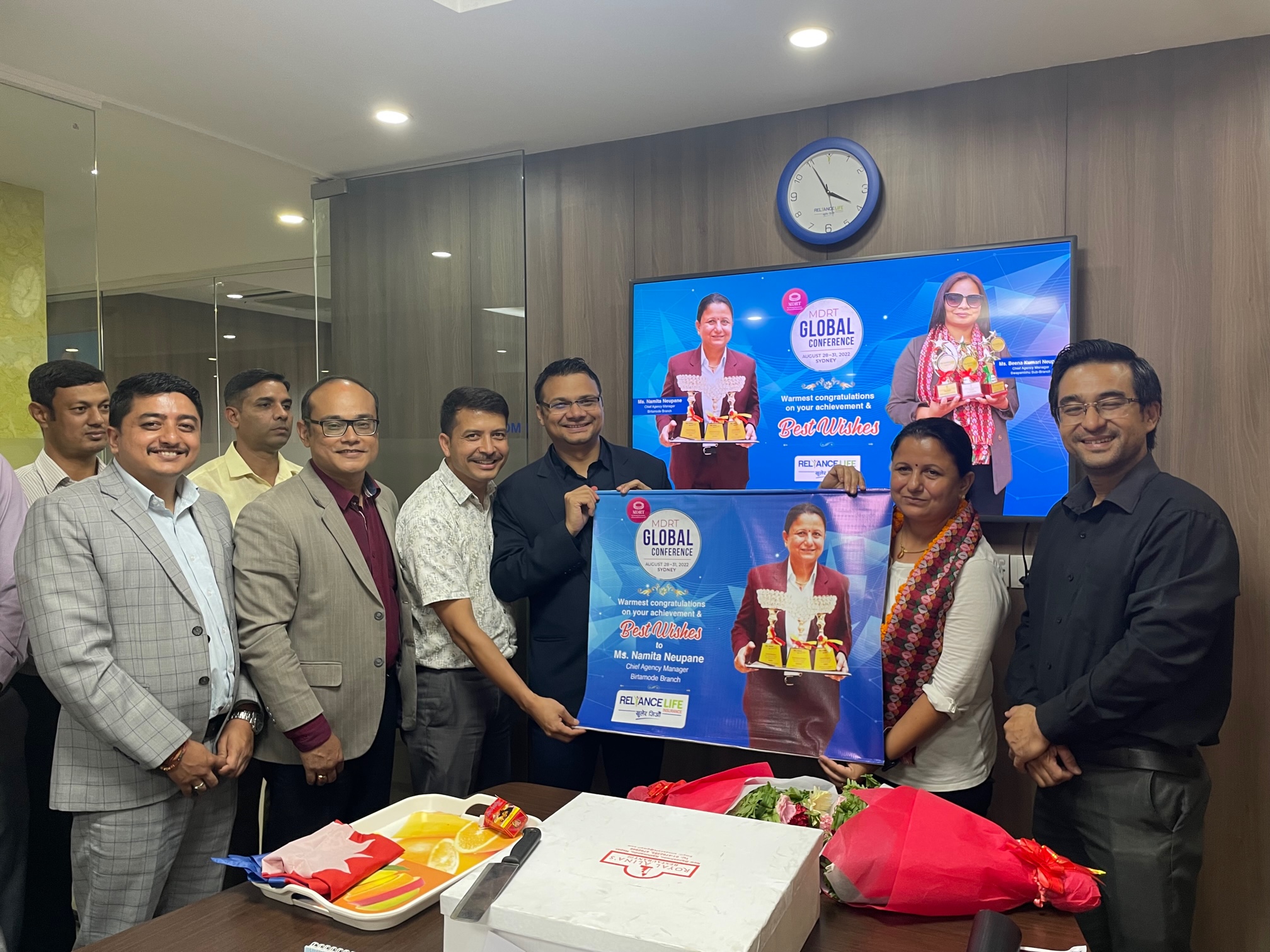 रिलायन्स लाइफको प्रतिनिधित्व गर्दै दुई अभिकर्ताले ग्लोबल कन्फ्रेन्समा भाग लिने