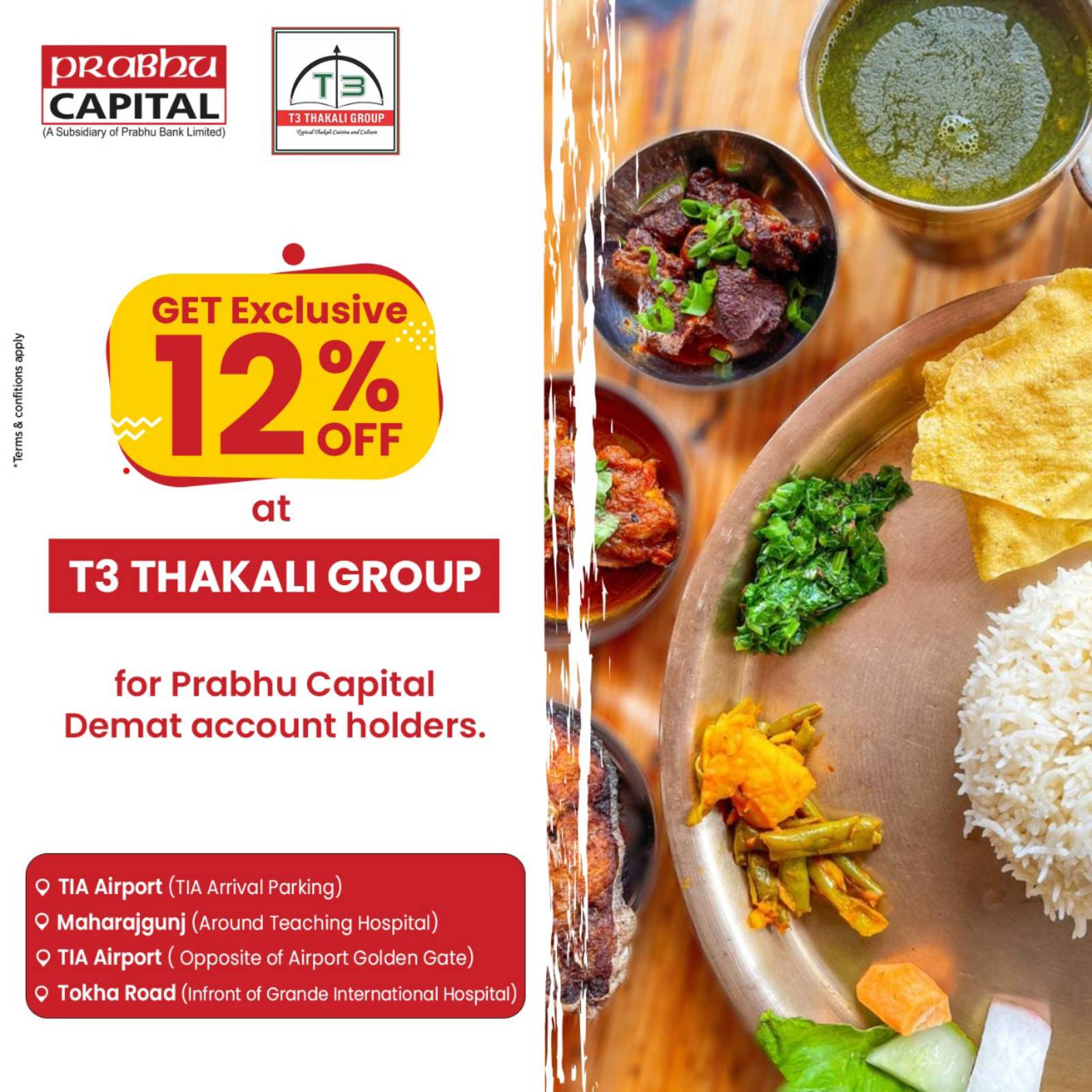 प्रभु क्यापिटलका हितग्राही ग्राहकले टि-थ्रि थकाली ग्रुपमा विशेष छुट पाउने