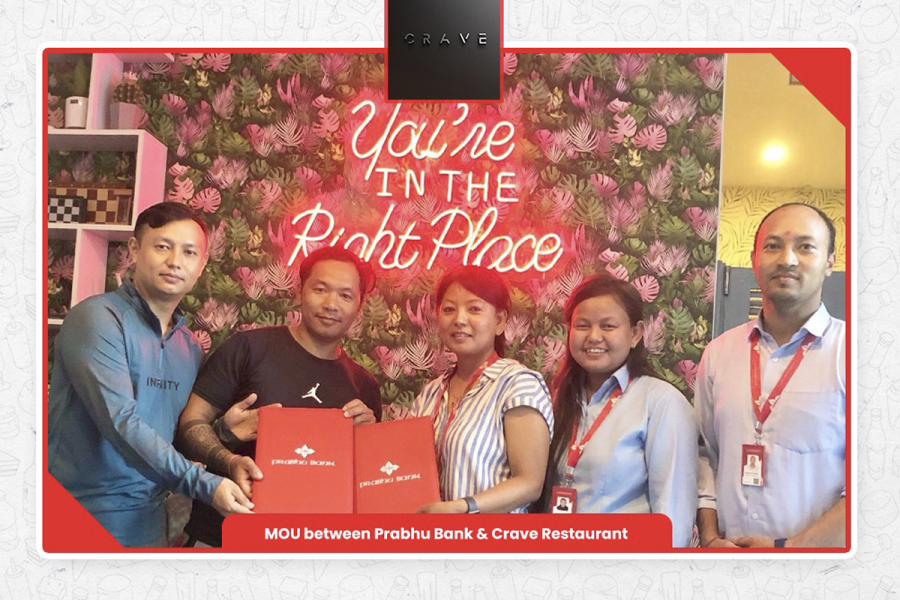 प्रभु बैंकका ग्राहकले क्रेभ रेष्टुरेन्टको विभिन्न सेवाहरुमा छुट पाउने