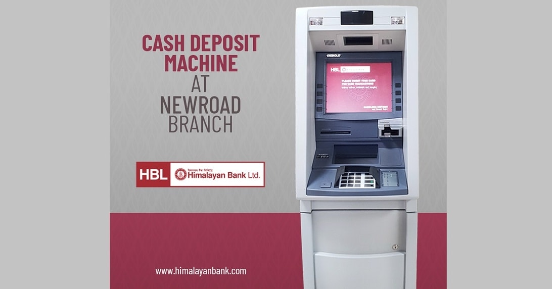 न्युरोड शाखामा हिमालयन बैंकले राख्यो क्यास डिपोजिट मेसिन