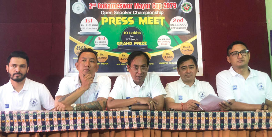 दोस्रो गोकर्णेश्वर मेयर कप खुला स्नुकर च्याम्पियनसिप हुँदै, विजेतालाई १० लाख पुरस्कार राशी