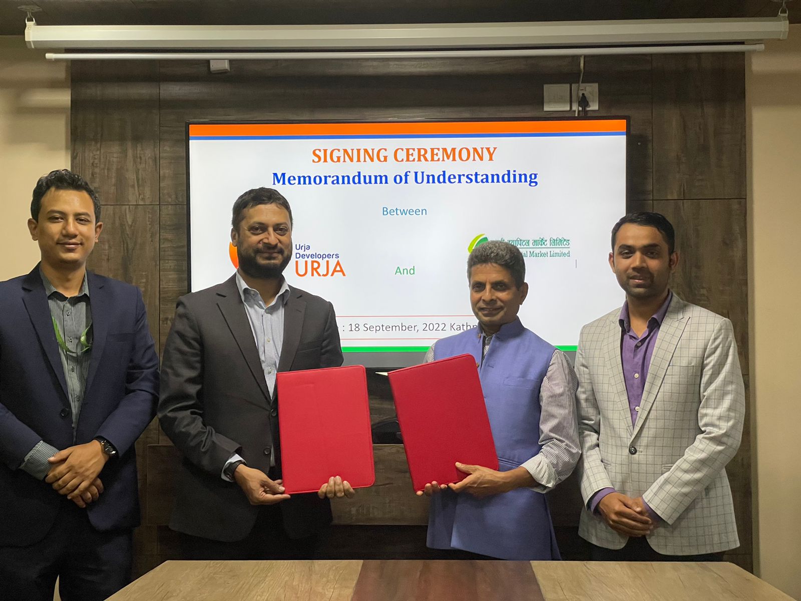 लक्ष्मी क्यापिटल र उर्जा डेभलपर्सबीच इक्विटी लगानी सम्बन्धी सम्झौता