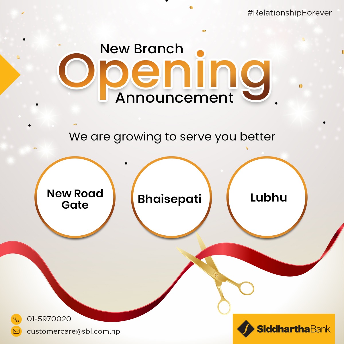 सिद्धार्थ बैंकको एकै दिन ३ नयाँ शाखा विस्तार