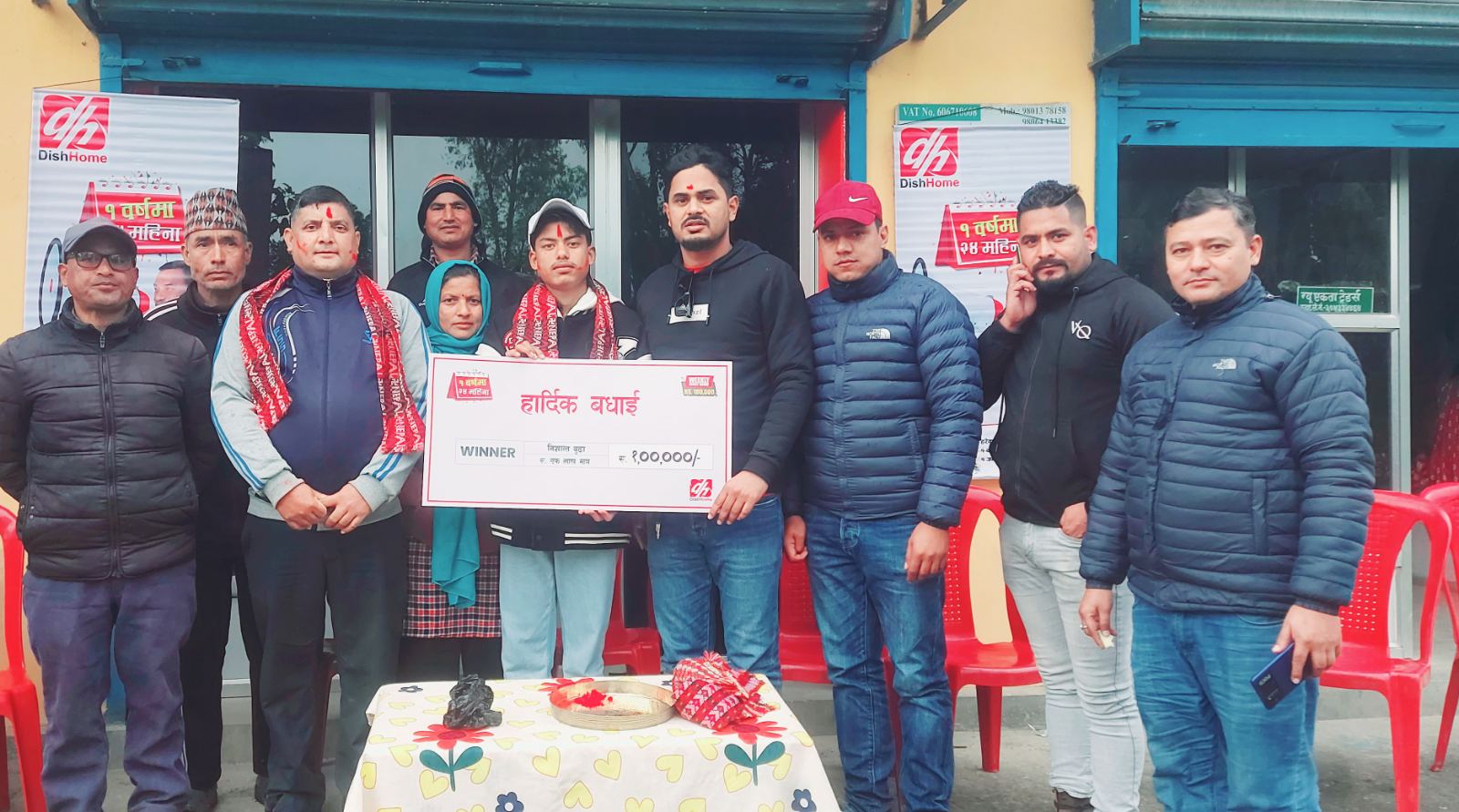 डिशहोममा १ वर्षको रिचार्ज गर्दा निशान्त बुढाले जिते एक लाख
