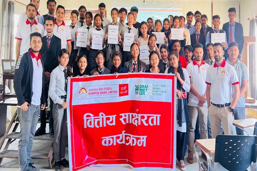 सातै प्रदेशमा वित्तीय साक्षरता कार्यक्रम गरी सनराइज बैंकले मनायो ग्लोबल मनि विक