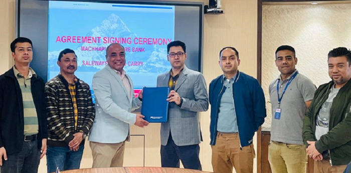 माछापुच्छ्रे बैंक र सेल्सबेरीबीच सम्झौता, डिजिटल कारोबारलाई प्रोसाहन गर्ने