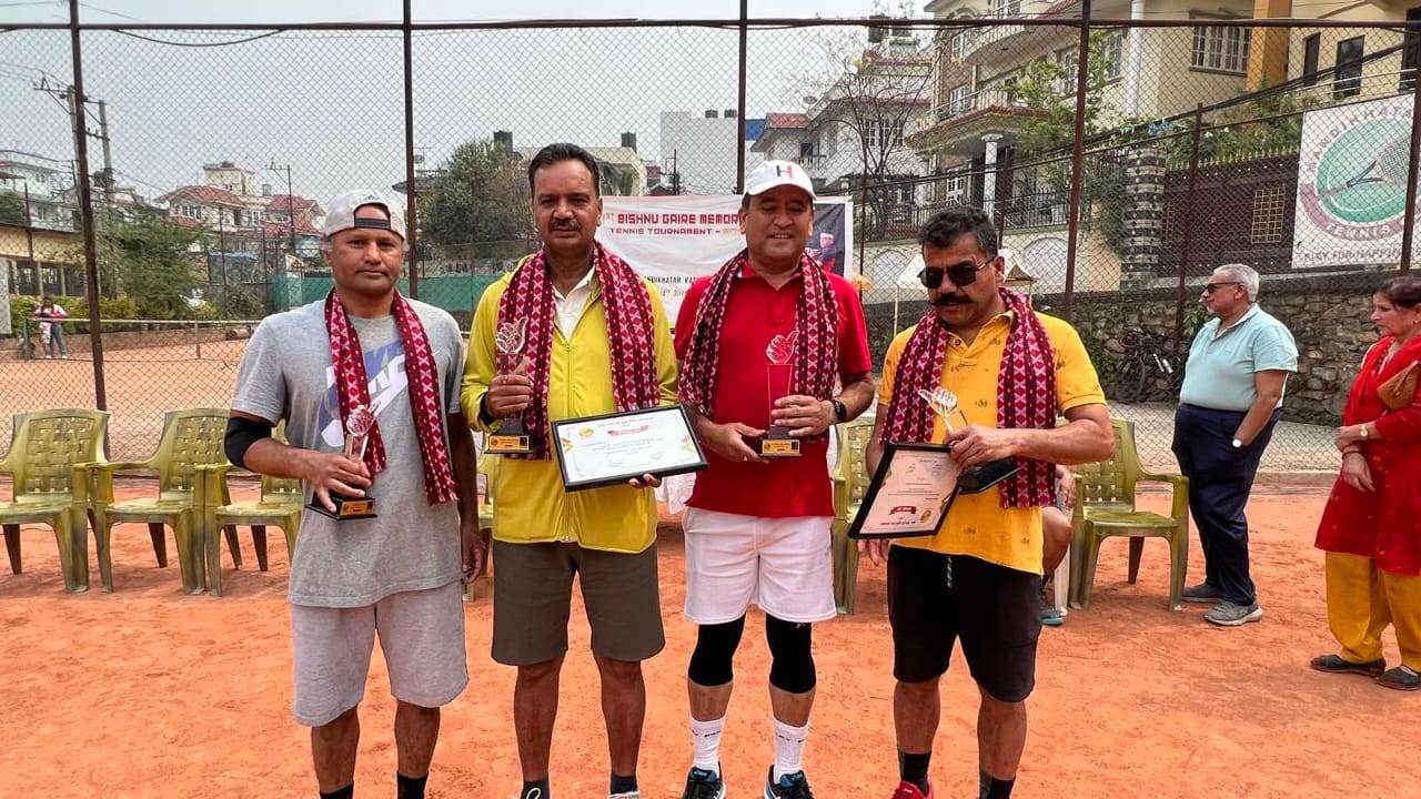 मण्डीकाटार टेनिस क्लबद्धारा आयोजित दोस्रो विष्णु गैरे स्मृति टेनिस टुर्नामेन्ट २०८० सम्पन्न
