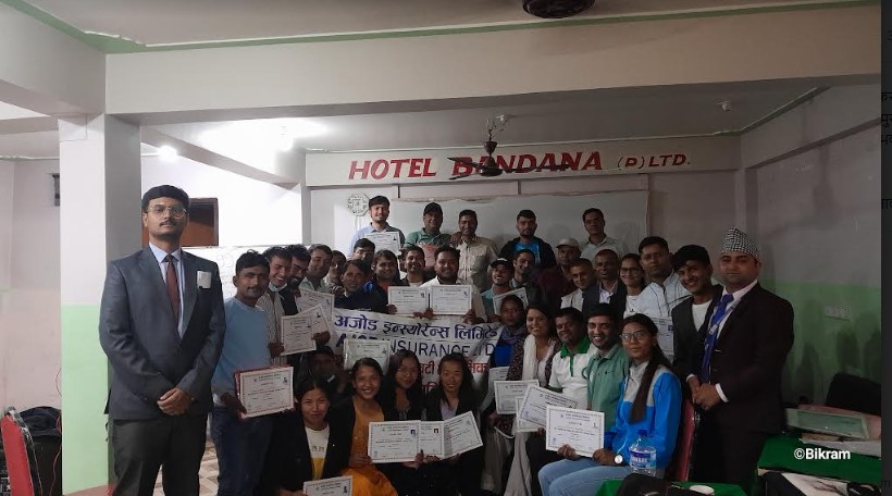 पर्वतमा अजोड इन्स्योरेन्सको कृषि, पशुपन्छि तथा जडिबुटि अभिकर्ता तालिम सम्पन्न