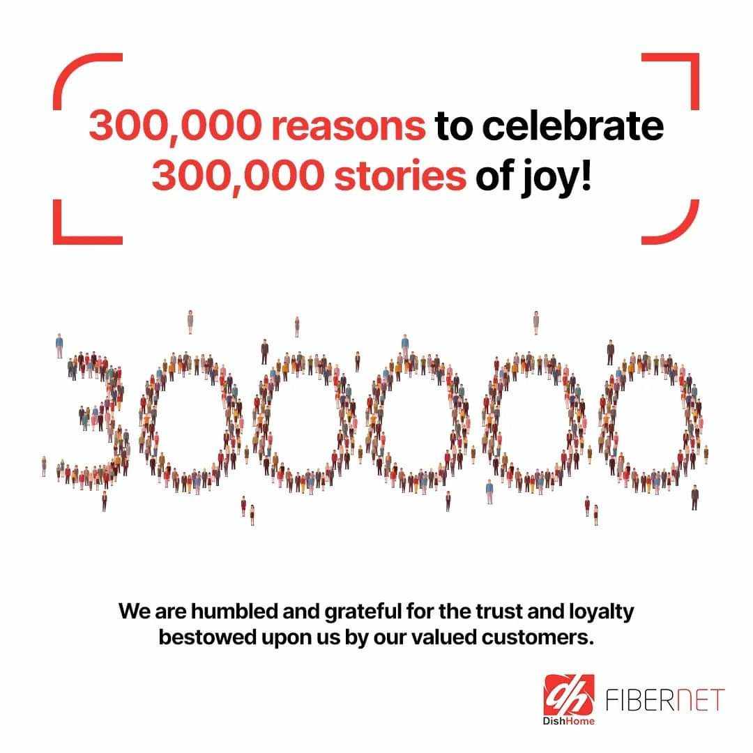 डिशहोम फाइबरनेटको प्रयोगकर्ता तीन लाख नाघ्यो