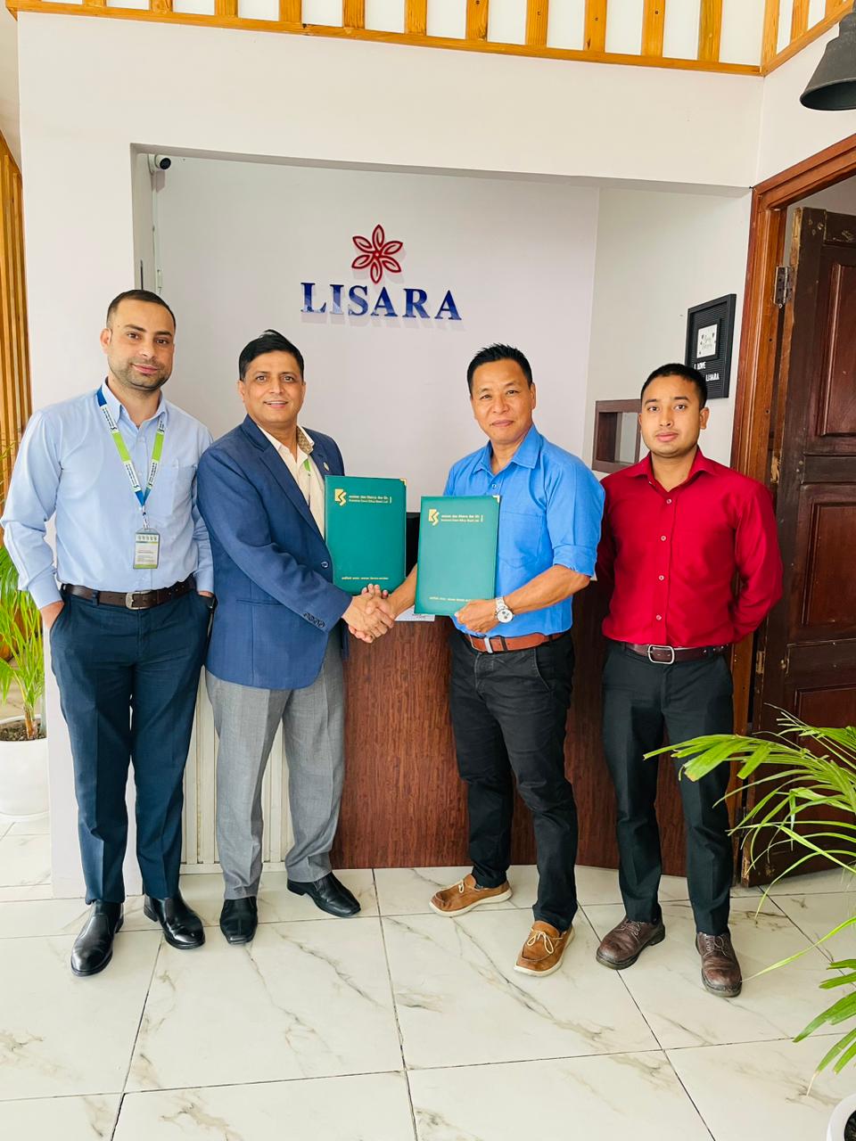 कामना सेवा विकास बैंक र लिसारा रेस्टुरेन्टबीच मर्चेन्ट सम्झौता