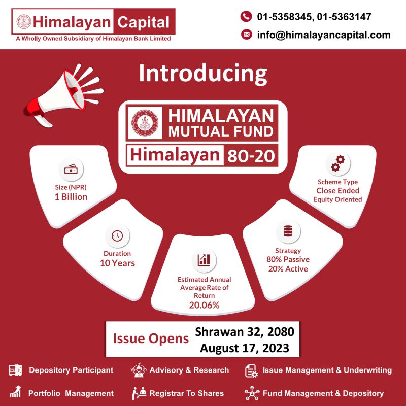 हिमालयन ८०–२० म्युचुअल फण्डको इकाईमा २८ हजारले दिए आवेदन