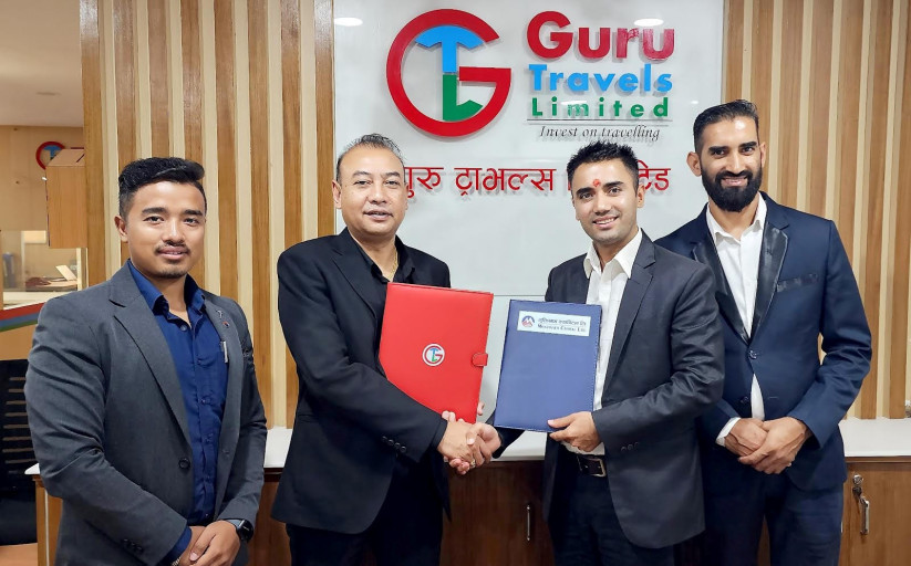 मुक्तिनाथ क्यापिटल र गुरु ट्राभल्सबीच व्यावसायिक सम्झौता