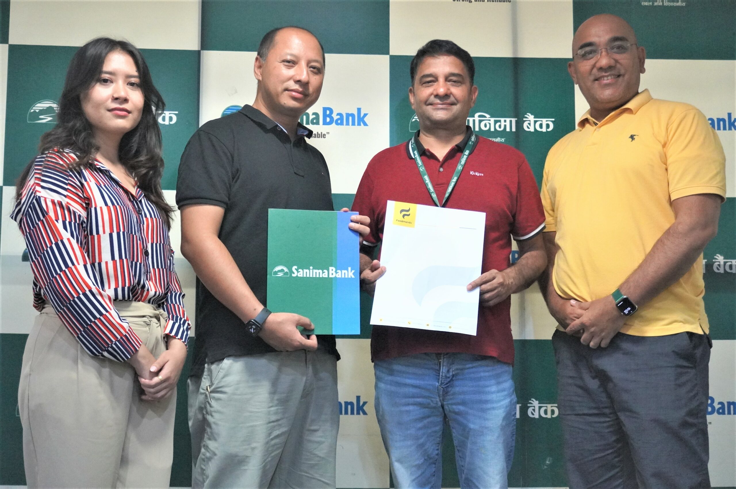 सानिमा बैंकका ग्राहकले फुडमाण्डुको सेवा लिदा क्यासब्याक पाउने