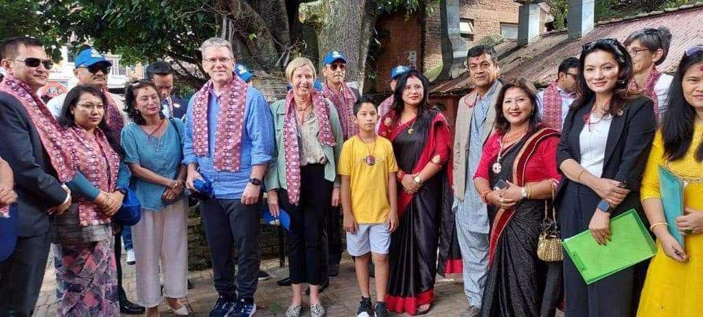 अमेरिका, बेलायत सहित १० देशका कूटनीतिक अधिकारीहरुले अवलोकन भ्रमण गरे पाटन