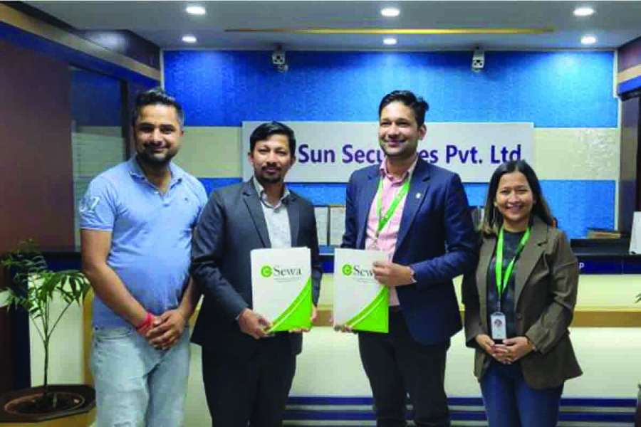 अब सन सेक्युरिटिजमार्फत हुने शेयर कारोबारको भुक्तानी इसेवाबाट गर्न सकिने