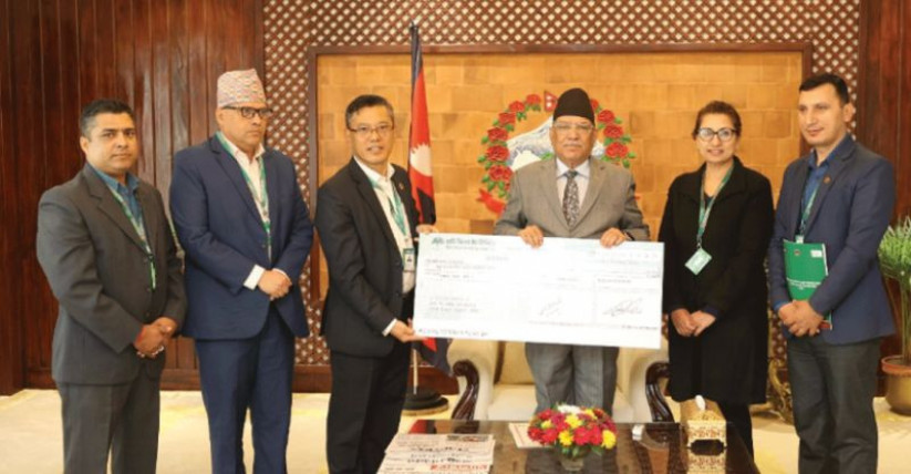 भूकम्प पीडितहरुका लागि कृषि विकास बैंकले गर्यो ५० लाख रुपैयाँ सहयोग