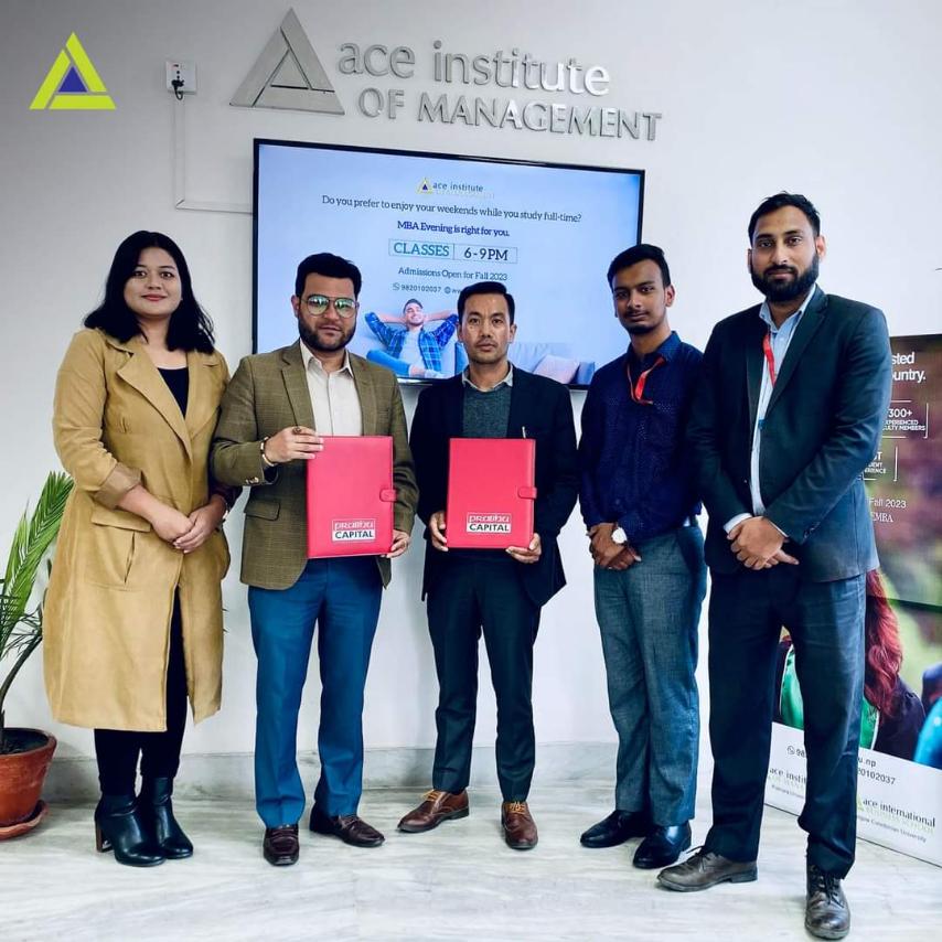 प्रभु क्यापिटल र एस इन्स्टिच्युट अफ म्यानेजमेन्ट कलेजबीच सम्झौता