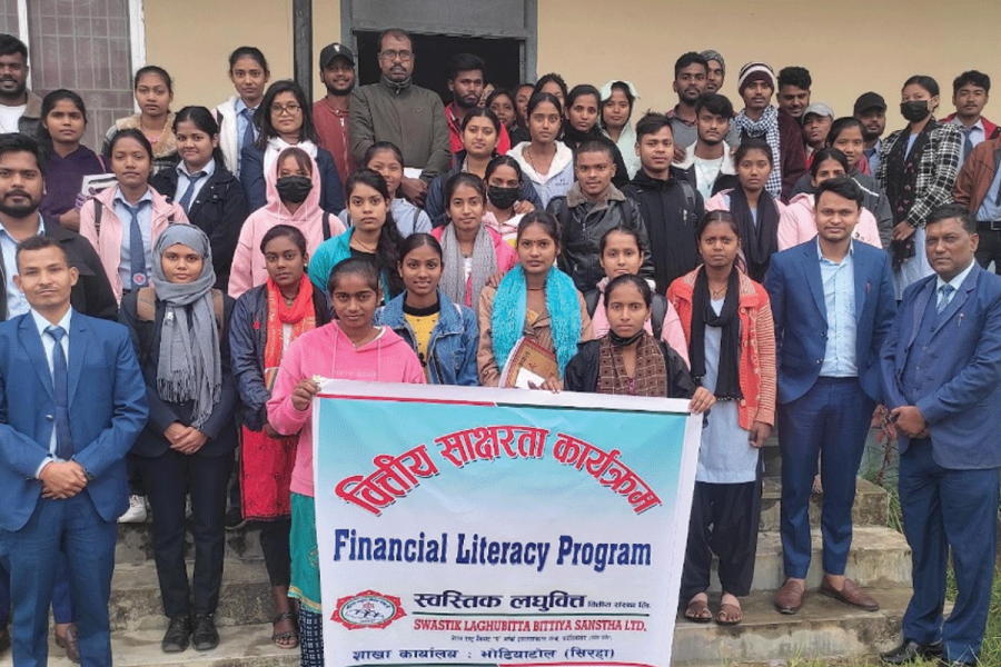 स्वस्तिक लघुवित्तद्धारा लहानमा वित्तीय साक्षरता कार्यक्रम सम्पन्न