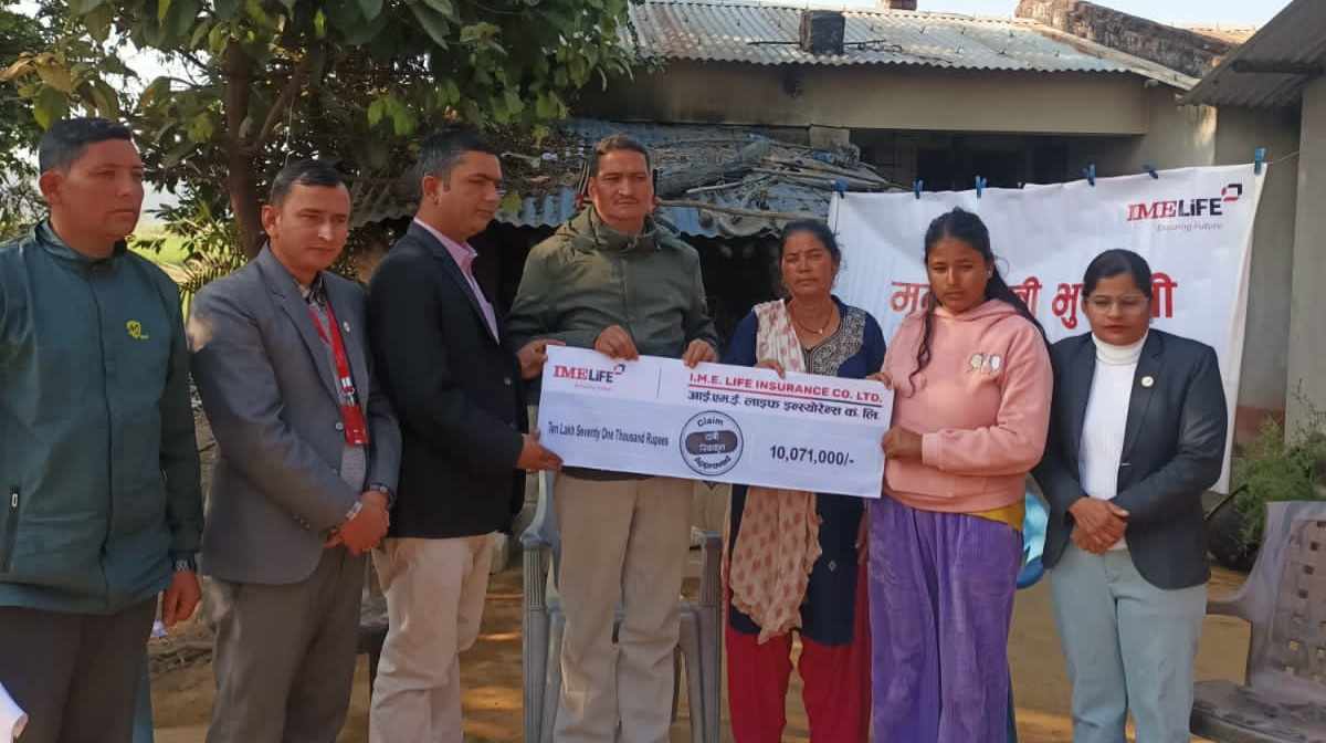 आइएमई लाइफ लम्की शाखाद्धारा मृत्यु दाबी रकम भुक्तानी