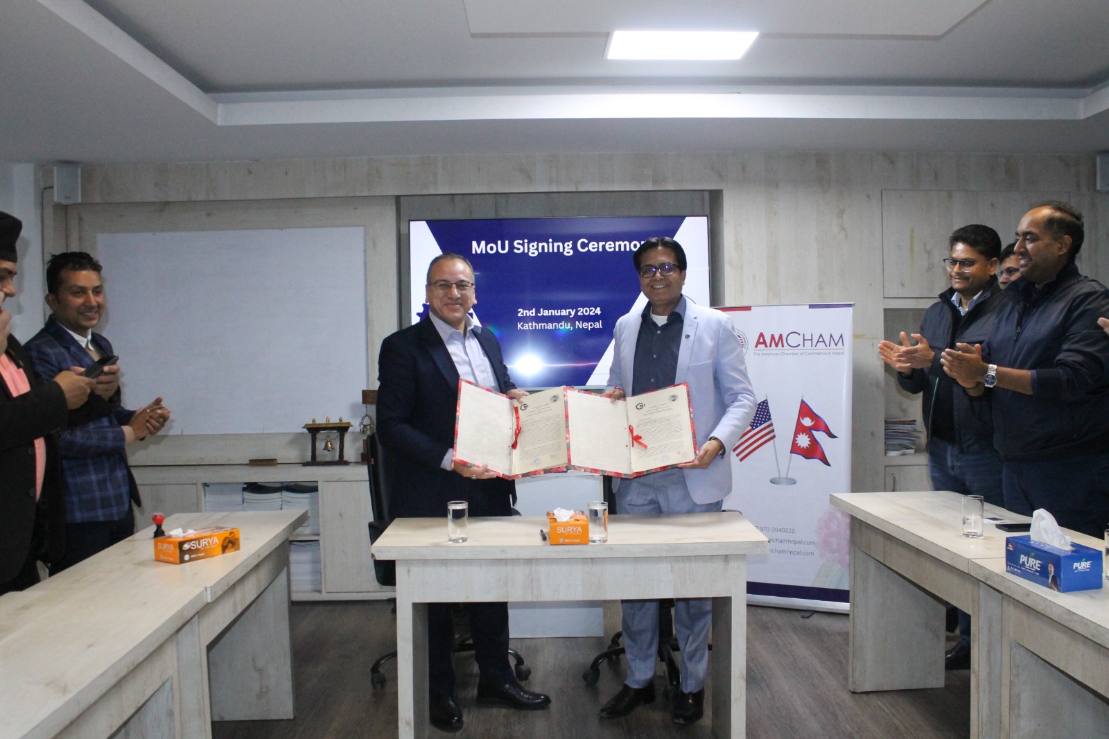 नेपाल उद्योग परिसंघ र अमेरिकन चेम्वर अफ कमर्सबीच सम्झौता