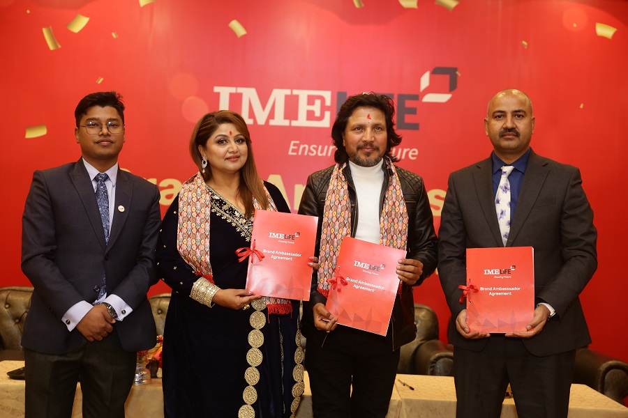 आइएमई लाइफ इन्स्योरेन्सको ब्रान्ड एम्बेसेडरमा दीपक र दीपाश्री