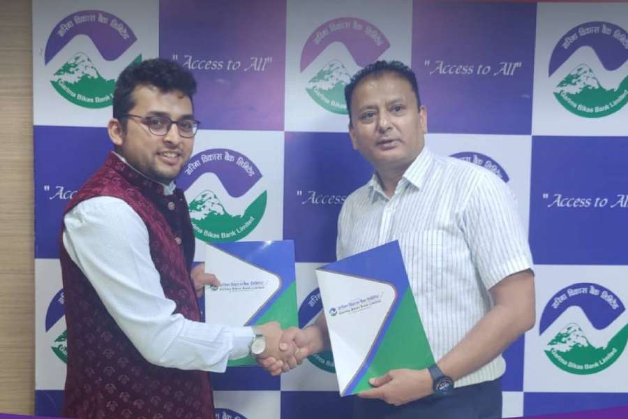 खल्ती र गरिमा विकास बैंकबीच डिजिटल भुक्तानीका लागी सम्झौता