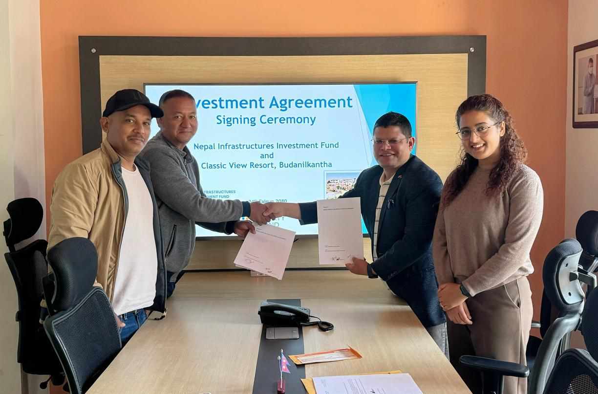 नेपाल इन्फ्रास्ट्रक्चर्स इन्भेस्टमेन्ट फण्डले गर्यो क्लासिक भ्यू रिसोर्टमा लगानी
