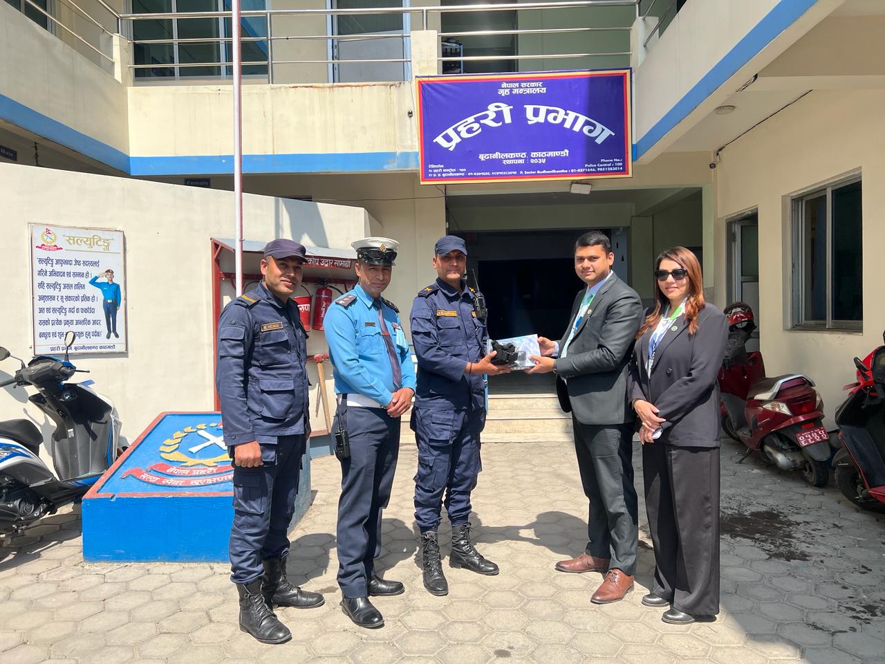 कामना सेवा विकास बैंकद्वारा प्रहरी प्रभाग, बुढानिलकण्ठलाई गोप्रो हस्तान्तरण