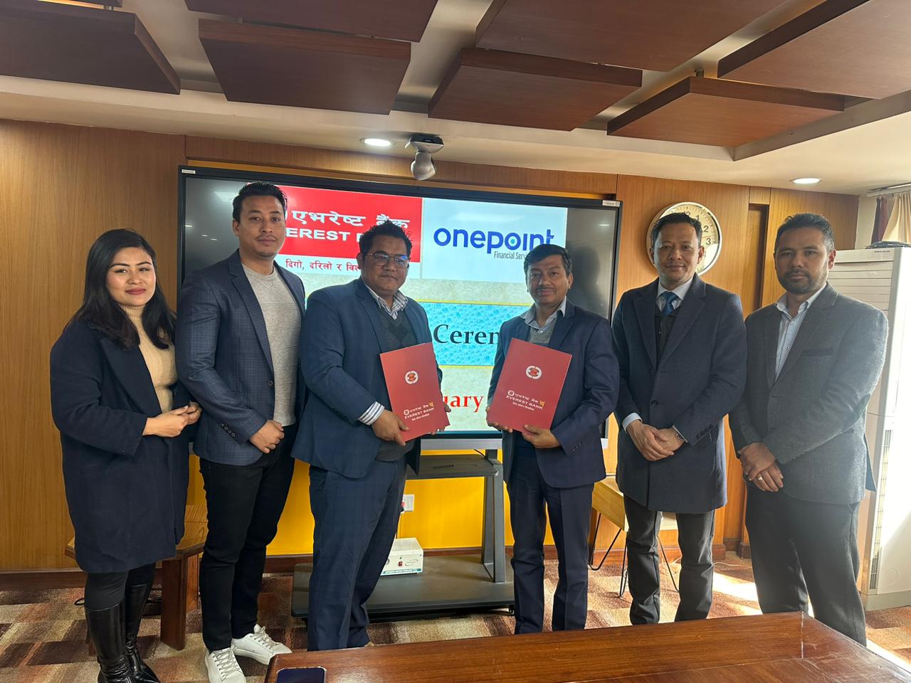 एभरेष्ट बैंक र वानप्वाइन्ट फाइनान्सियल सर्भिसेसबीच साझेदारी