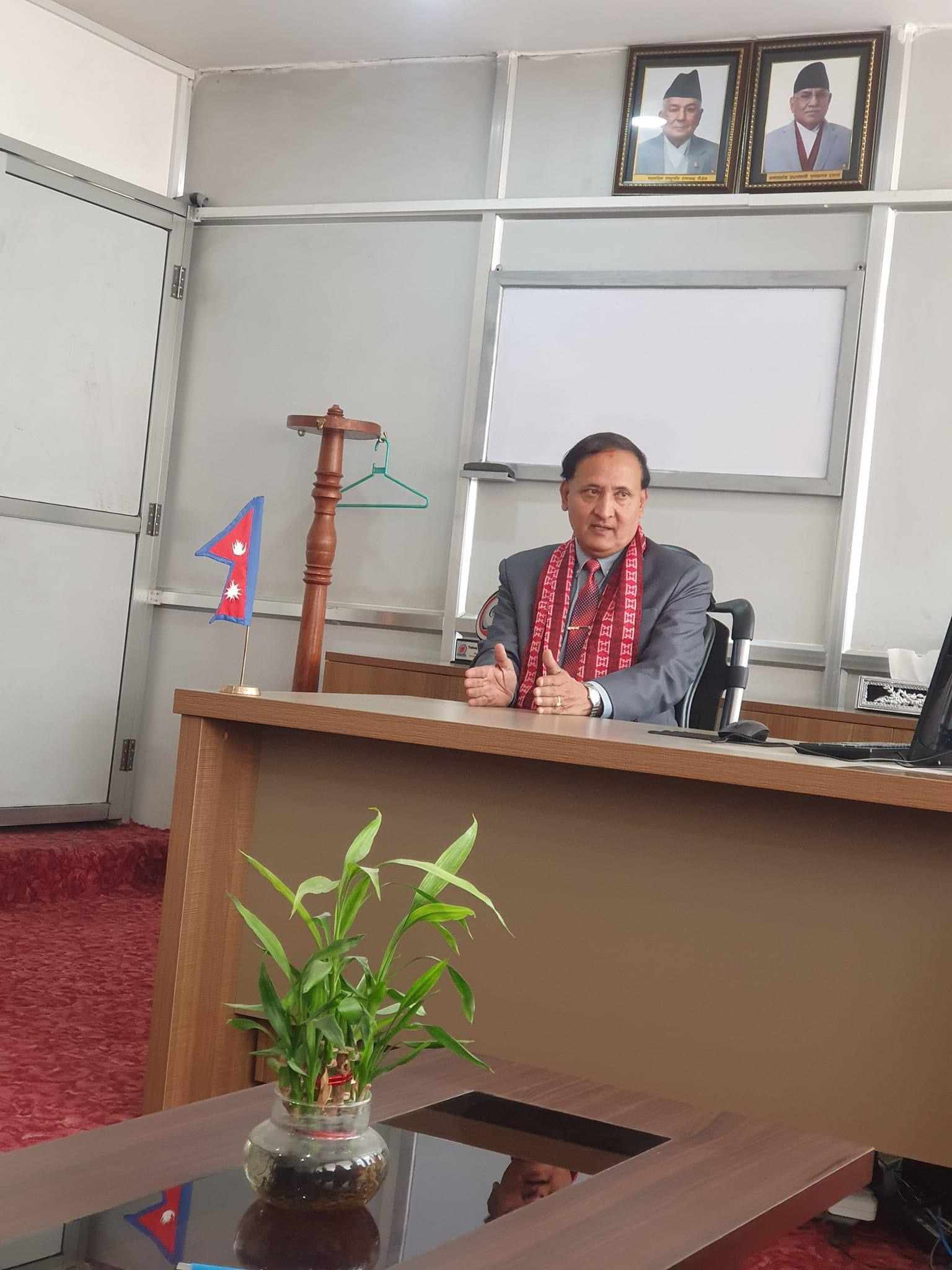 राष्ट्रिय बीमा कम्पनीका नवनियुक्त सीईओ श्रेष्ठद्वारा पदभार ग्रहण