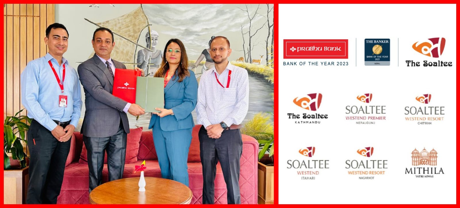 प्रभु बैंकका ग्राहकले सोल्टि होटलमा आकर्षक छुट पाउने