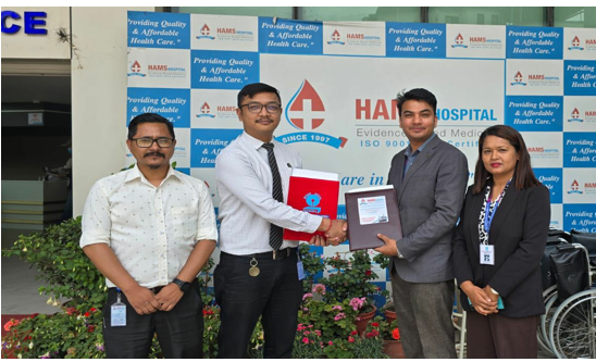 नेपाल एसबिआई मर्चेण्ट बैंकिङ्ग र ह्याम्स अस्पतालबीच व्यवसायिक सम्झौता
