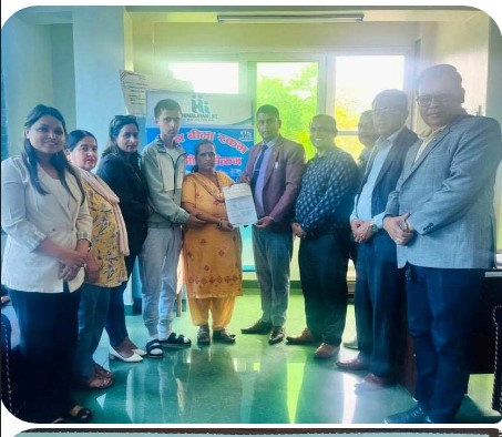 हिमालयन लाइफद्वारा १९ लाख १२ हजार रुपैयाँ मृत्यु दाबी भुक्तानी