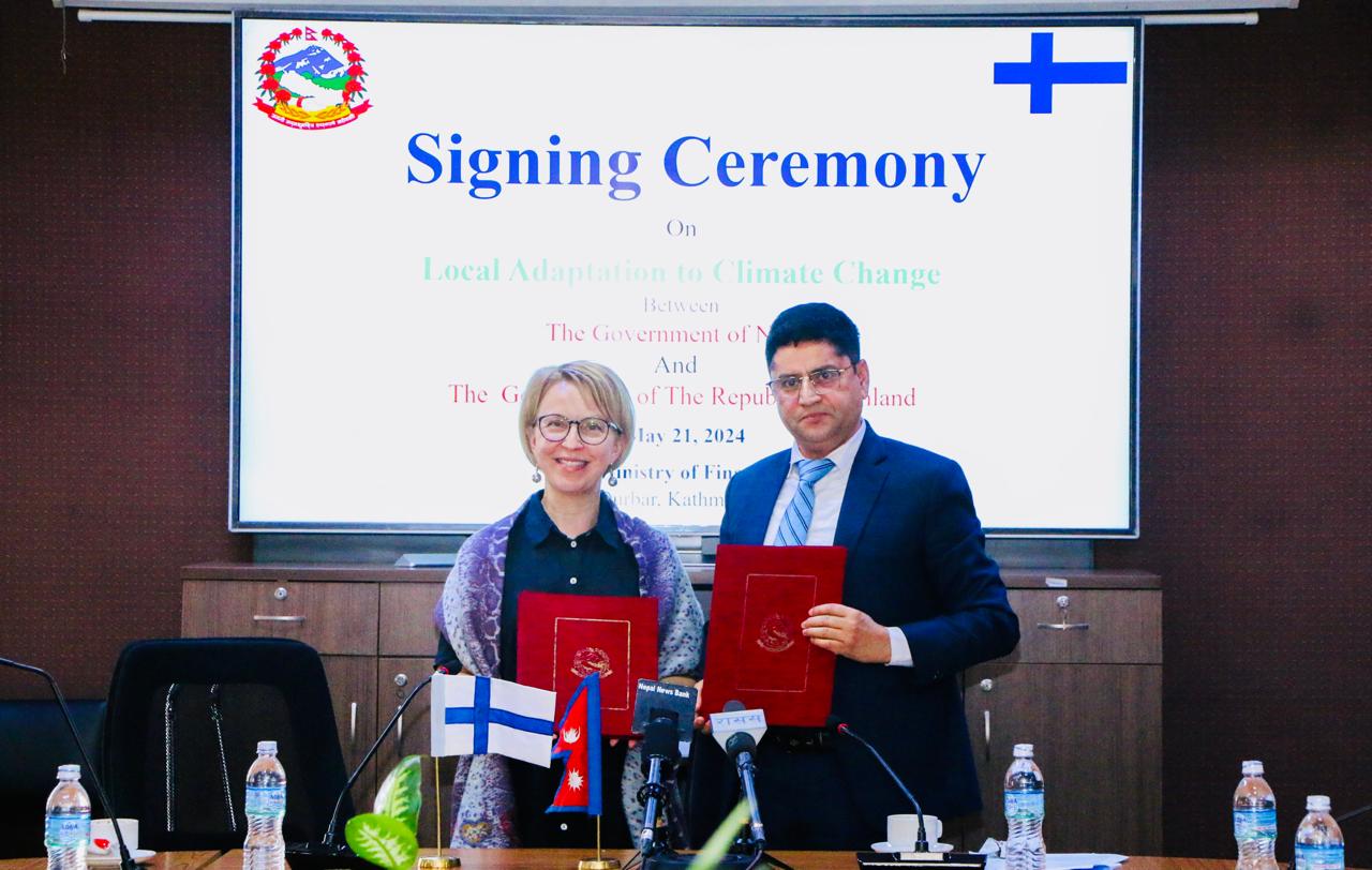 फिनल्याण्डद्वारा जलवायु अनुकूलन कार्यक्रमका लागि १ अर्ब ८७ करोड अनुदान