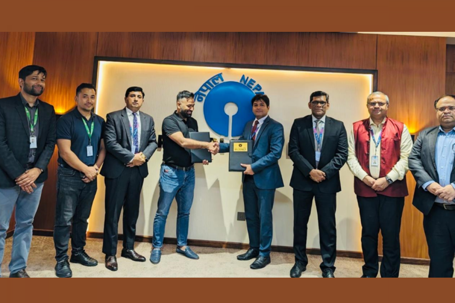 नेपाल एसबिआई बैंक र ई-सेवाबीच सम्झौता