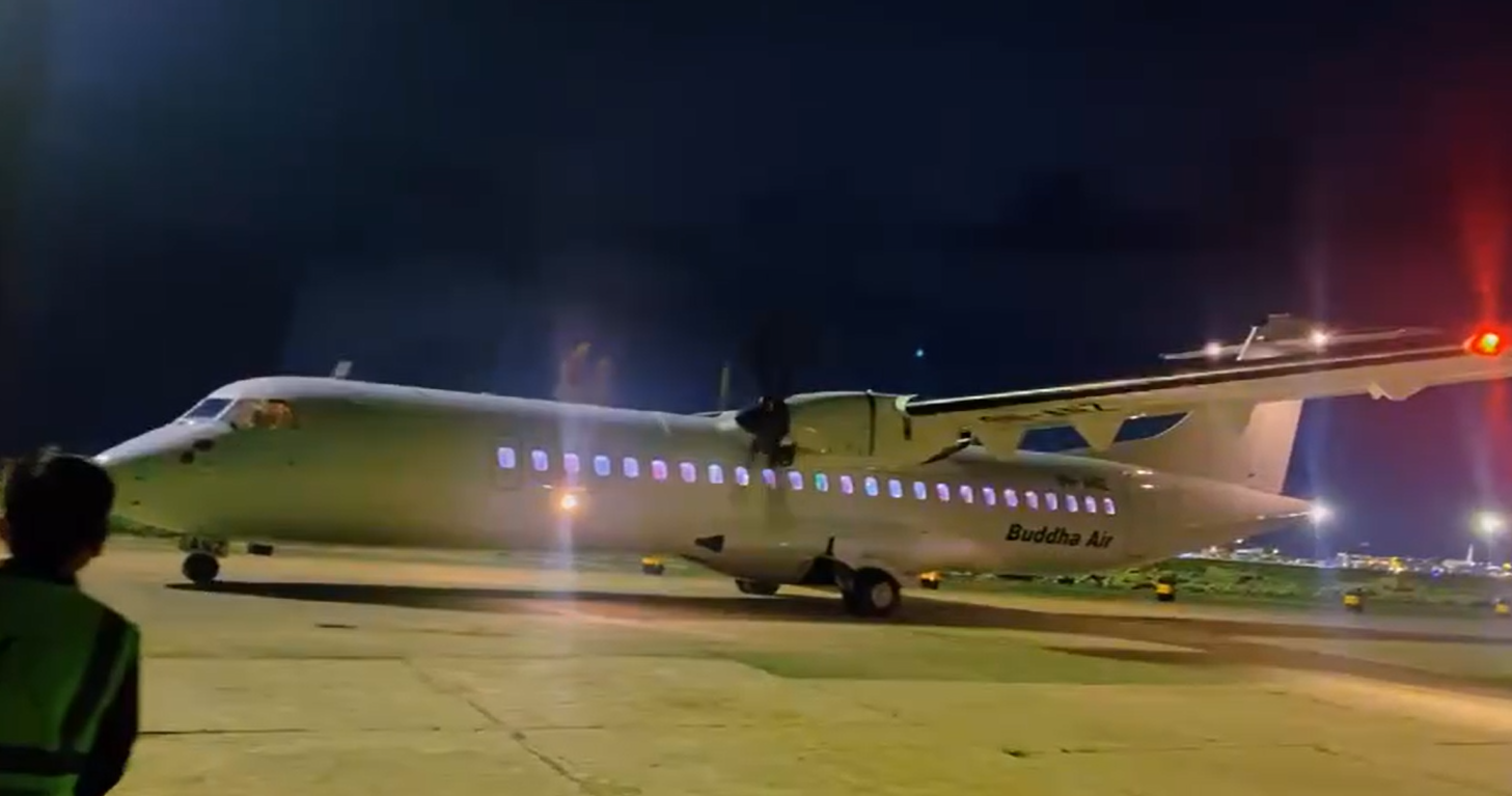बुद्ध एयरको नयाँ विमान काठमाडाैं अवतरण, बेडामा अब कुल १८ विमान(भिडियो सहित)