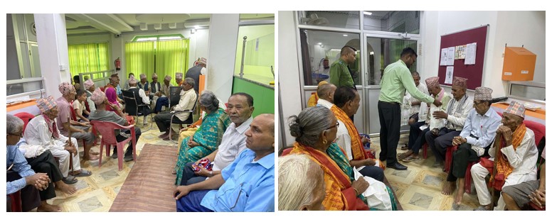 समृद्धि फाइनान्सद्वारा जेष्ठ नागरिकलाई सम्मान