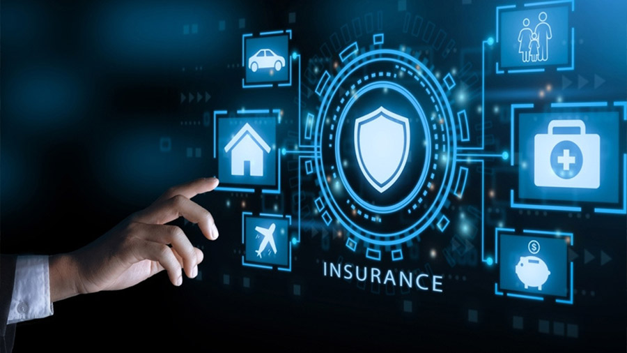 How much business did the non-life insurer bring in from which sector? (With market share)