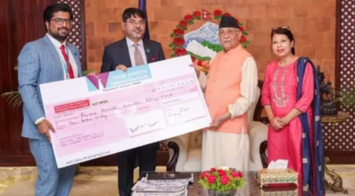 प्रधानमन्त्री दैवीप्रकोप राहात कोषमा नेशनल इन्स्योरेन्सको आर्थिक सहयोग