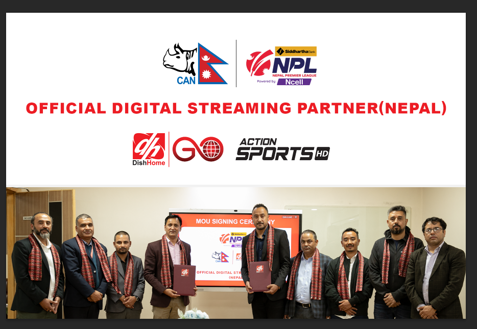 एनपीएल-२०२४ डिशहोम गो एप र एक्सन स्पोर्टसको युट्युब च्यानलमा हेर्न सकिने