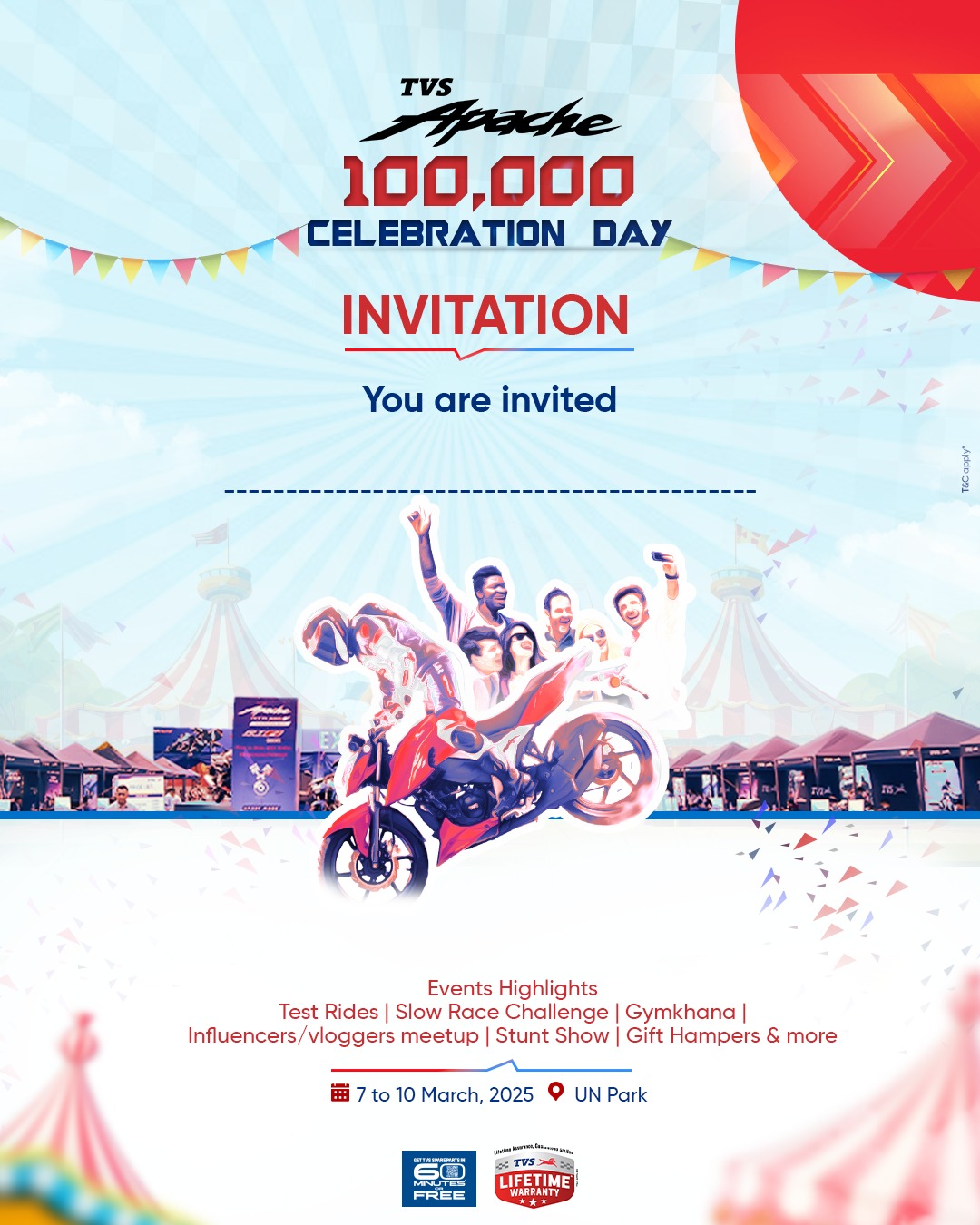 टीभीएस अपाचेले “एक्सचेन्ज मेनिया “ घोषणा गर्दै १ लाख सेलिब्रेशन डे मनाउँदै